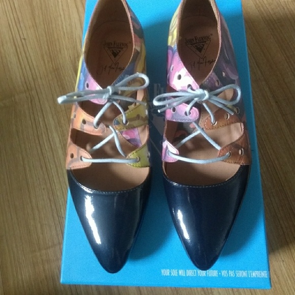 John Fluevog Shoes - John Fluevog Coal in Floral